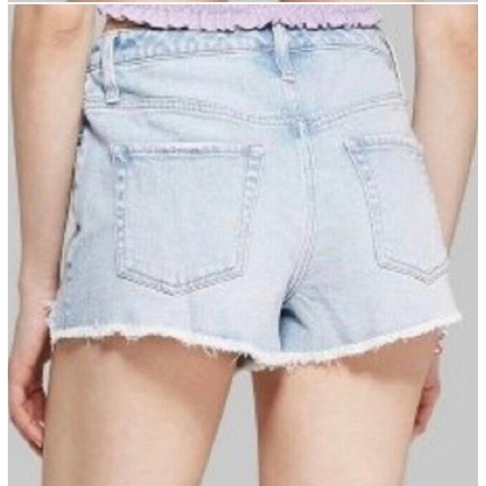 Wild Fable Light Acid Wash Cottagecore Floral Lace Jean Shorts Jorts Sz 12 - Picture 2 of 8